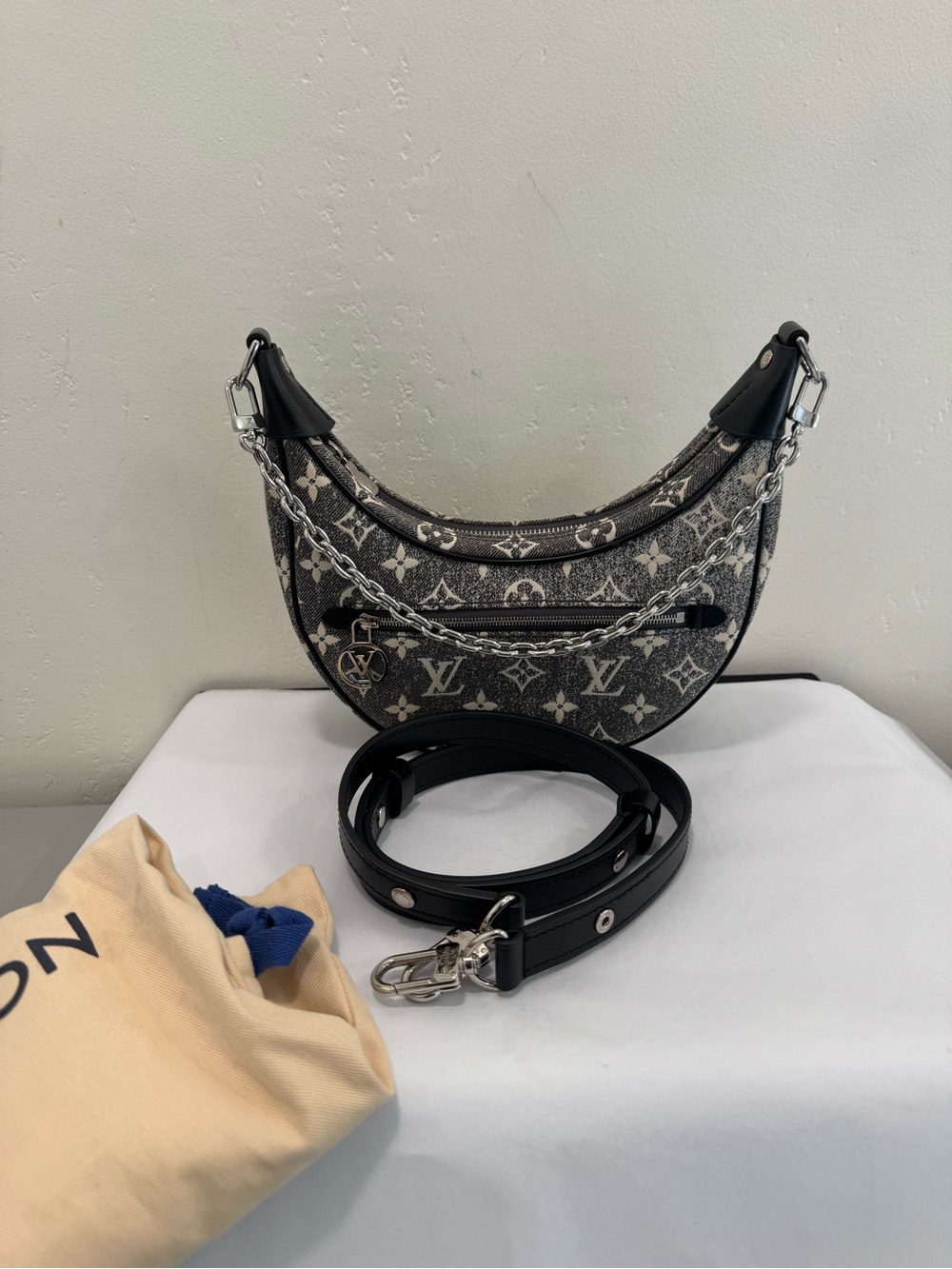 Rare Louis Vuitton Loop Jacquard black denim